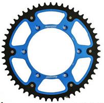 Couronne bi matiére bleu Stealth SUPERSPROX moto SHERCO enduro